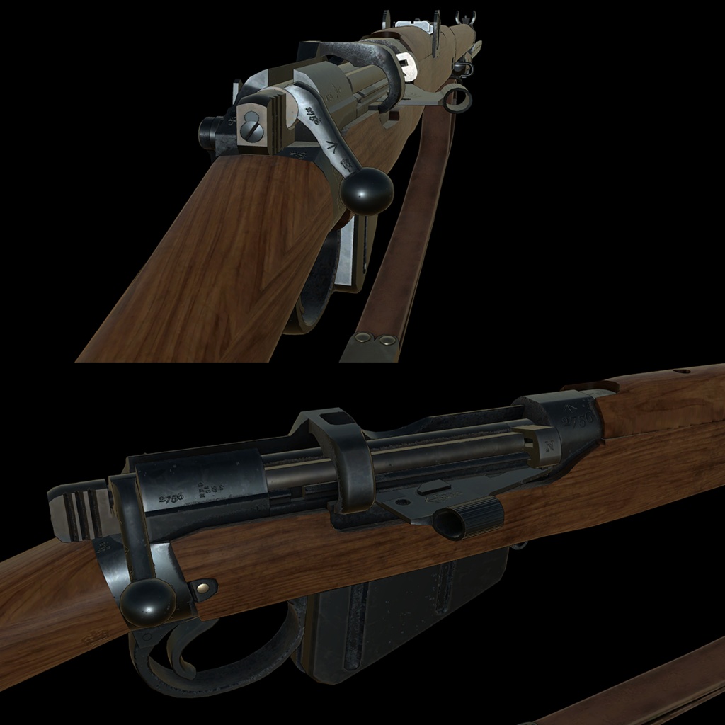 【VRChat想定】Lee-Enfiled No1 Mk3 ライフル
