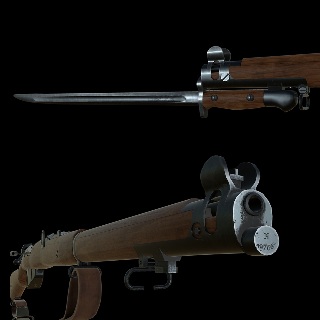 【VRChat想定】Lee-Enfiled No1 Mk3 ライフル