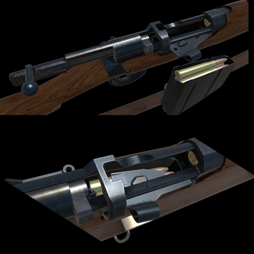 【VRChat想定】Lee-Enfiled No1 Mk3 ライフル