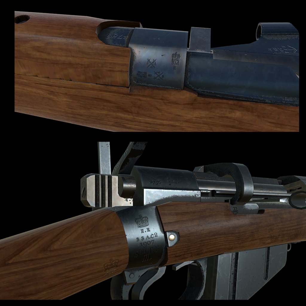 【VRChat想定】Lee-Enfiled No1 Mk3 ライフル