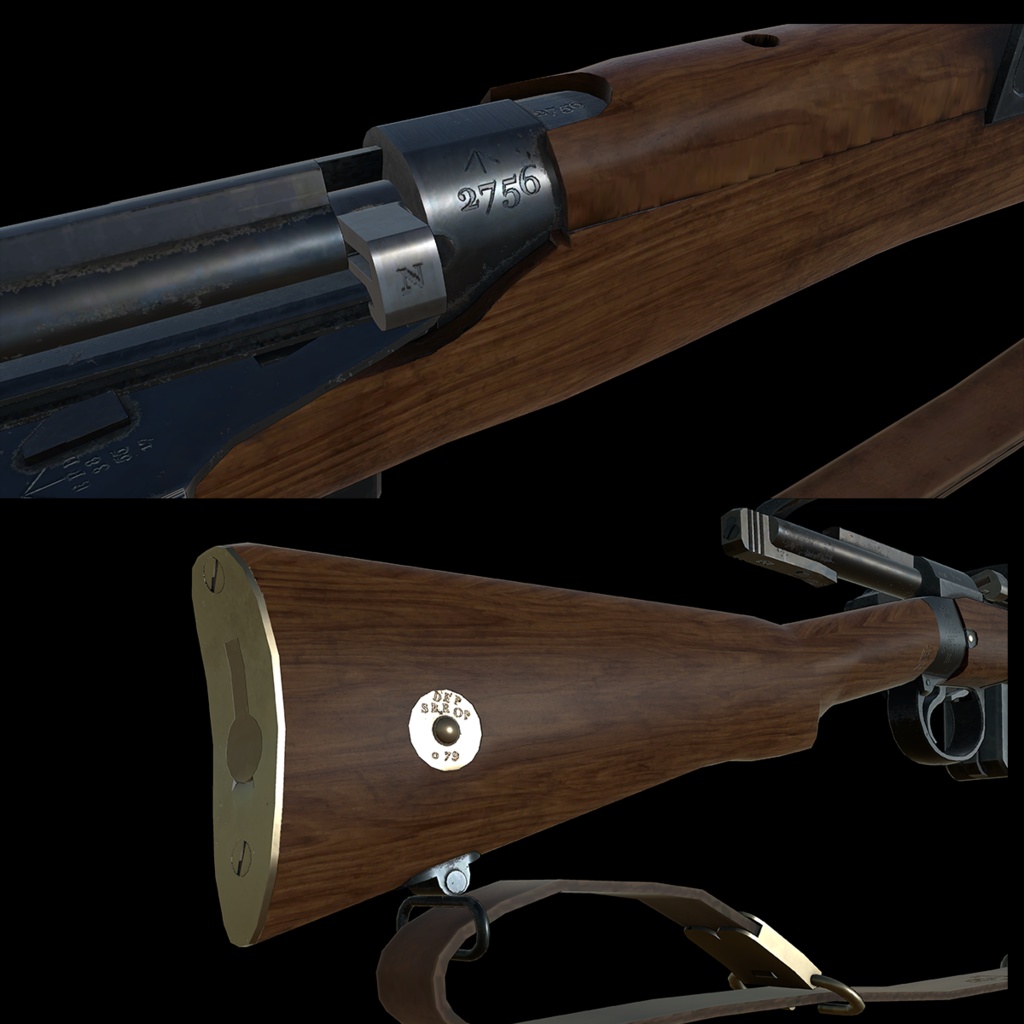 【VRChat想定】Lee-Enfiled No1 Mk3 ライフル