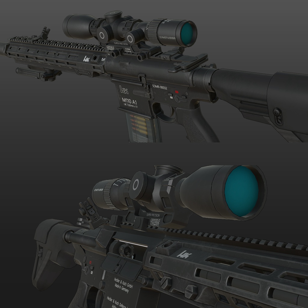 【VRChat想定】M110A1 ライフル