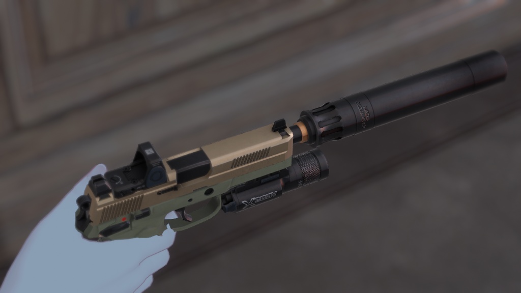 【VRChat想定】FNX45 ピストル