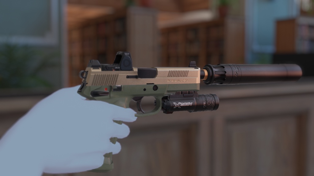 【VRChat想定】FNX45 ピストル