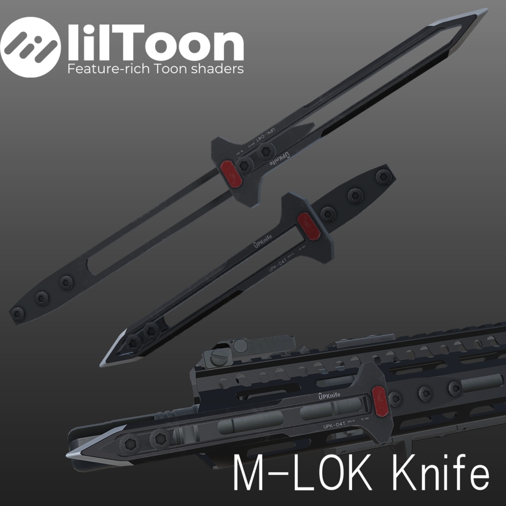 【VRChat想定】M-Lok バヨネットナイフ
