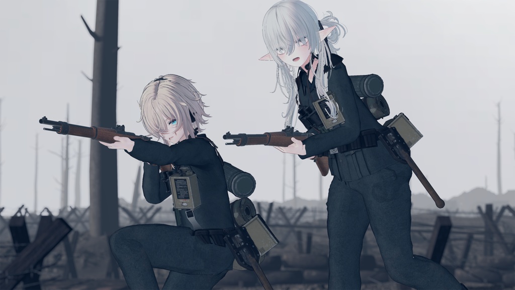 【VRCHAT想定】フェルトグラウ 戦闘服セット