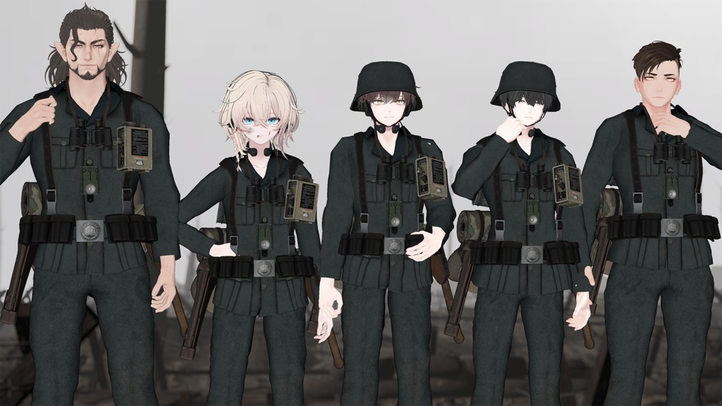 【VRCHAT想定】フェルトグラウ 戦闘服セット