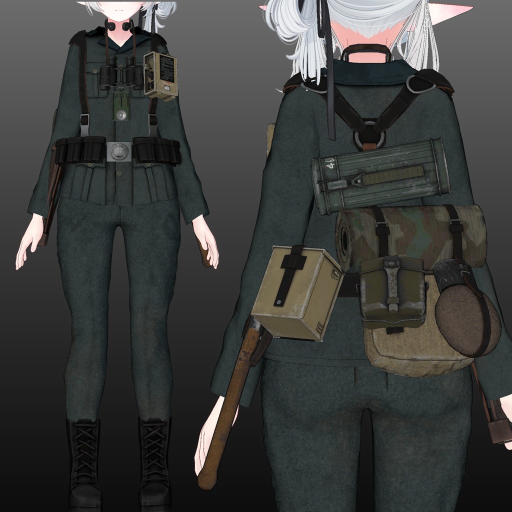 【VRCHAT想定】フェルトグラウ 戦闘服セット