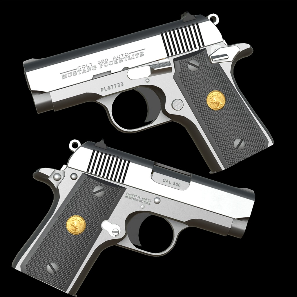 【VRChat想定】Colt Mustang PocketLite ピストル