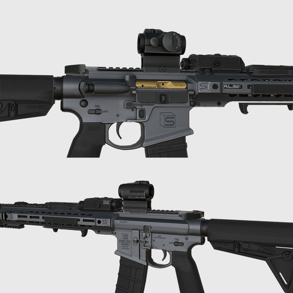 【VRChat想定】SAI GRY 14.5インチ ライフル