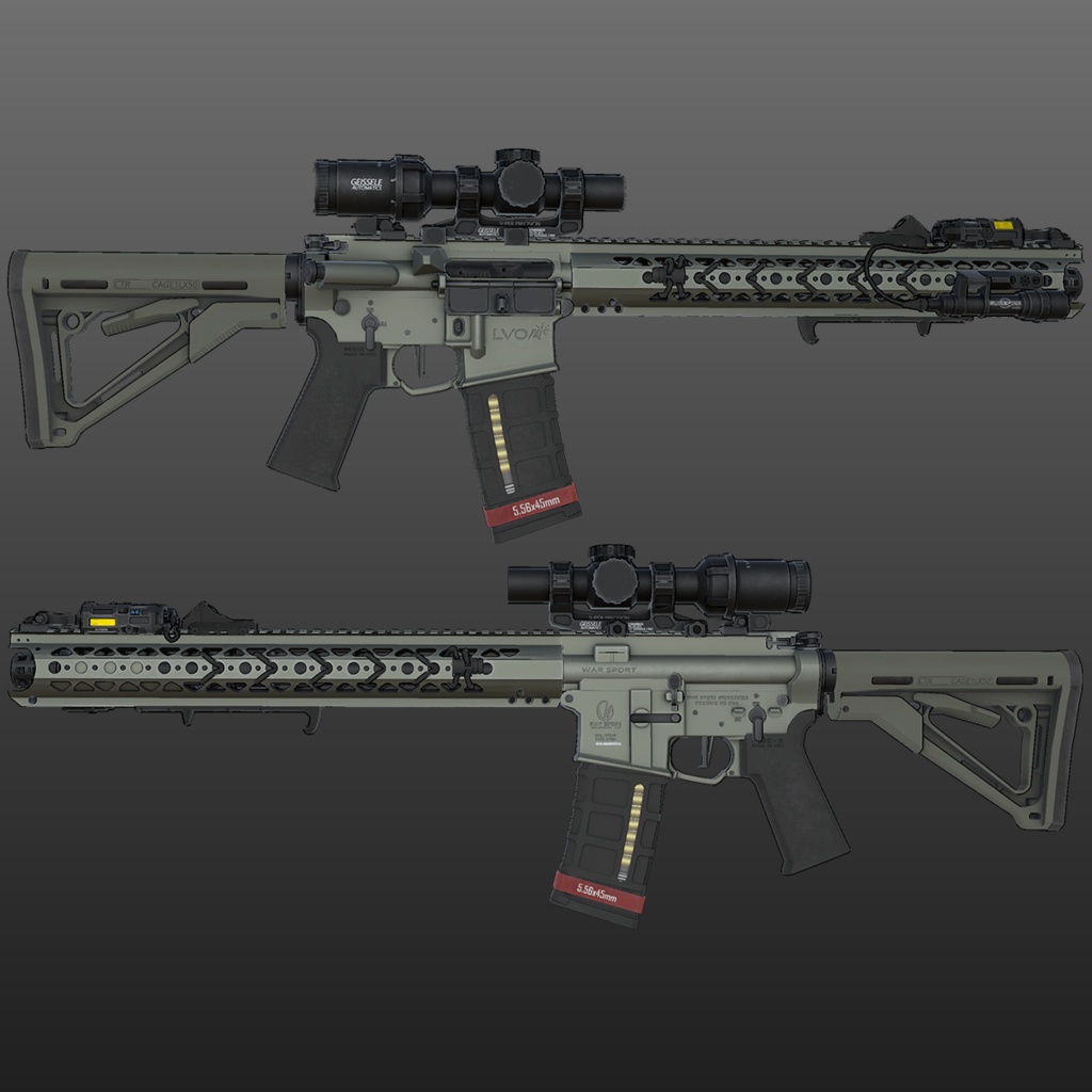 【VRChat想定】LVOA-C 16インチ ライフル