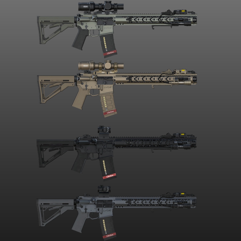 【VRChat想定】LVOA-C 16インチ ライフル