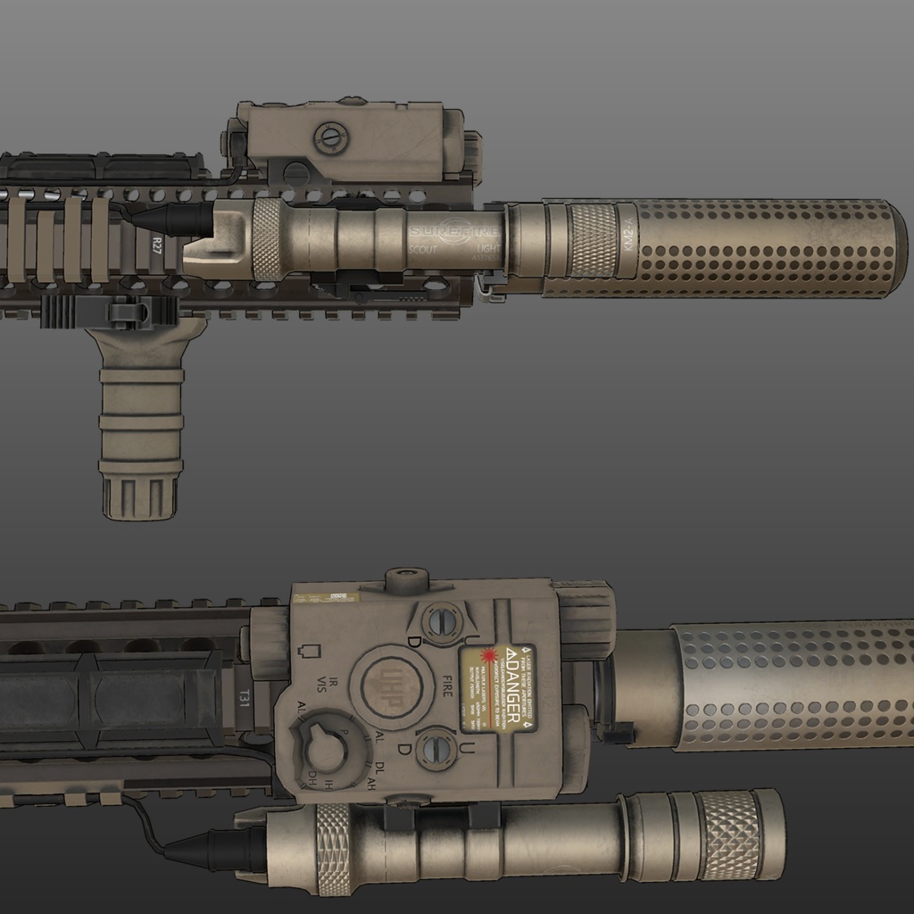 【VRChat想定】Mk18 MOD1 アサルトライフル 缩略图 5
