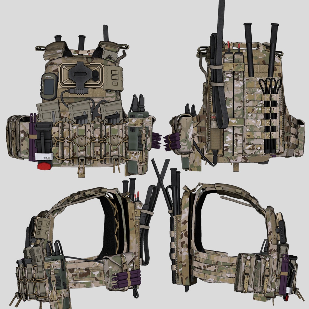 【VRCHAT想定】CRYE AVS プレートキャリア