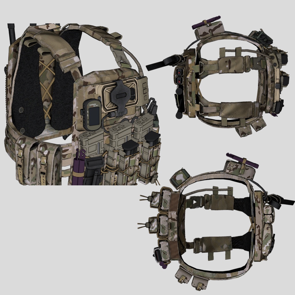 【VRCHAT想定】CRYE AVS プレートキャリア