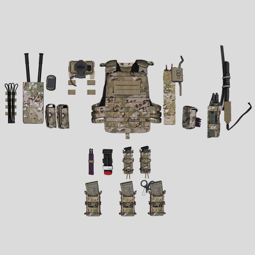 【VRCHAT想定】CRYE AVS プレートキャリア