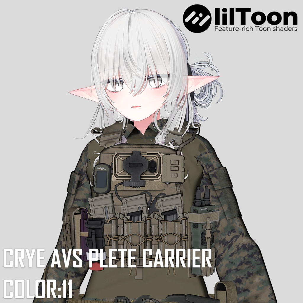 【VRCHAT想定】CRYE AVS プレートキャリア