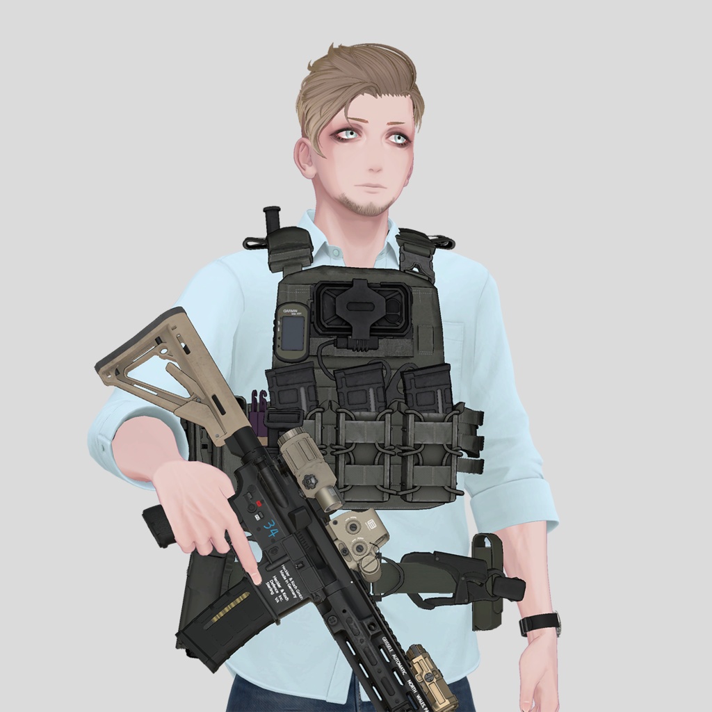 【VRCHAT想定】CRYE AVS プレートキャリア