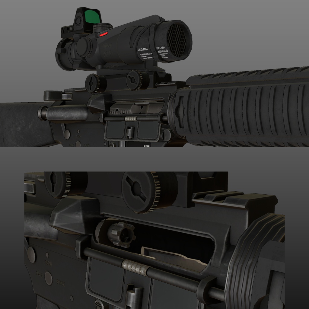【VRChat想定】M16A4 アサルトライフル