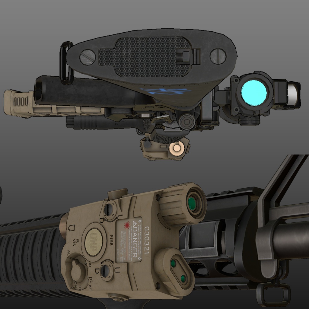 【VRChat想定】M16A4 アサルトライフル