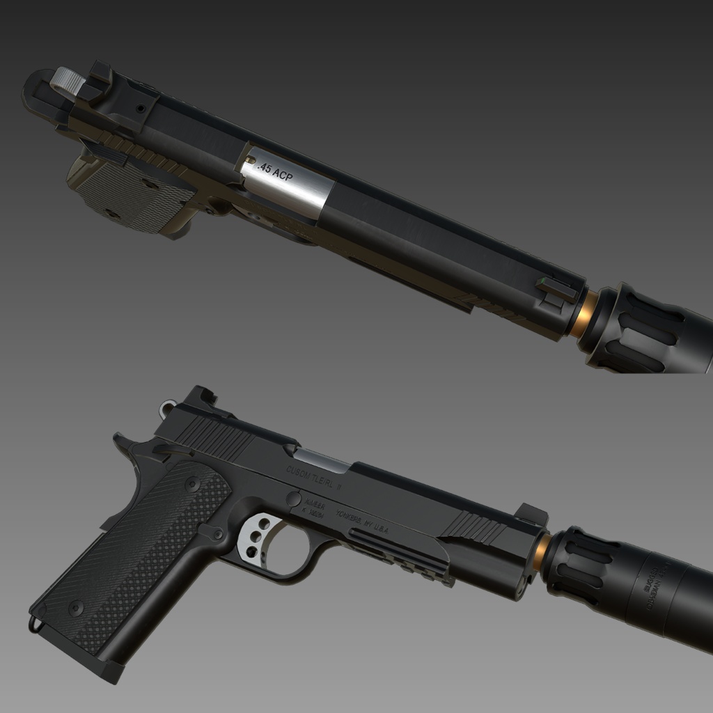 【VRCHAT想定】KIMBER TLE RLⅡ TFS　ピストル 缩略图 4