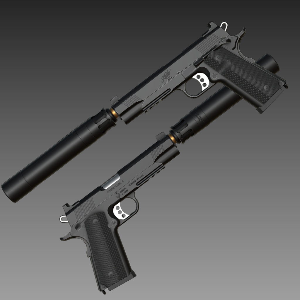 【VRCHAT想定】KIMBER TLE RLⅡ TFS　ピストル 缩略图 2