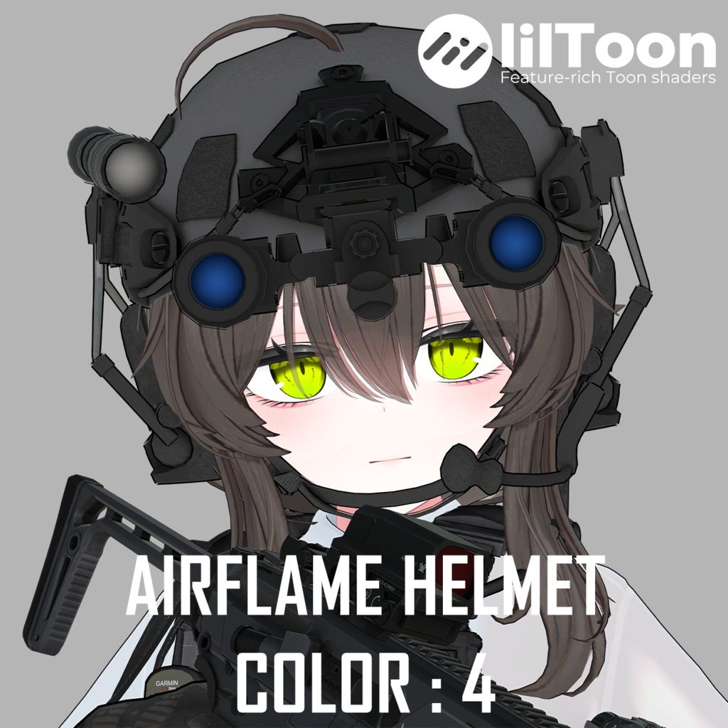 【VRCHAT想定】AIRFLAME/エアフレームヘルメット
