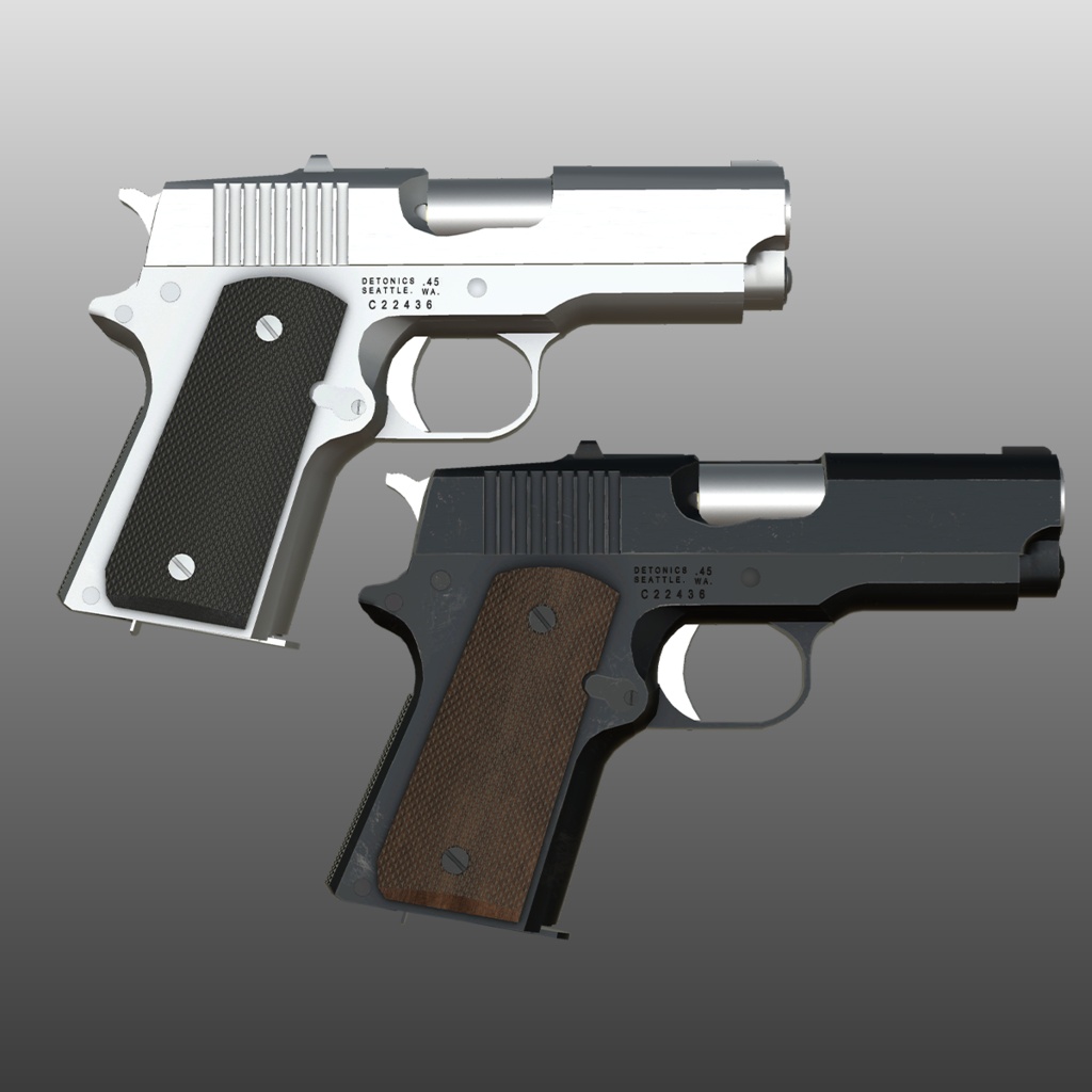 【VRCHAT想定】DETONICS COMBAT MASTER ピストル
