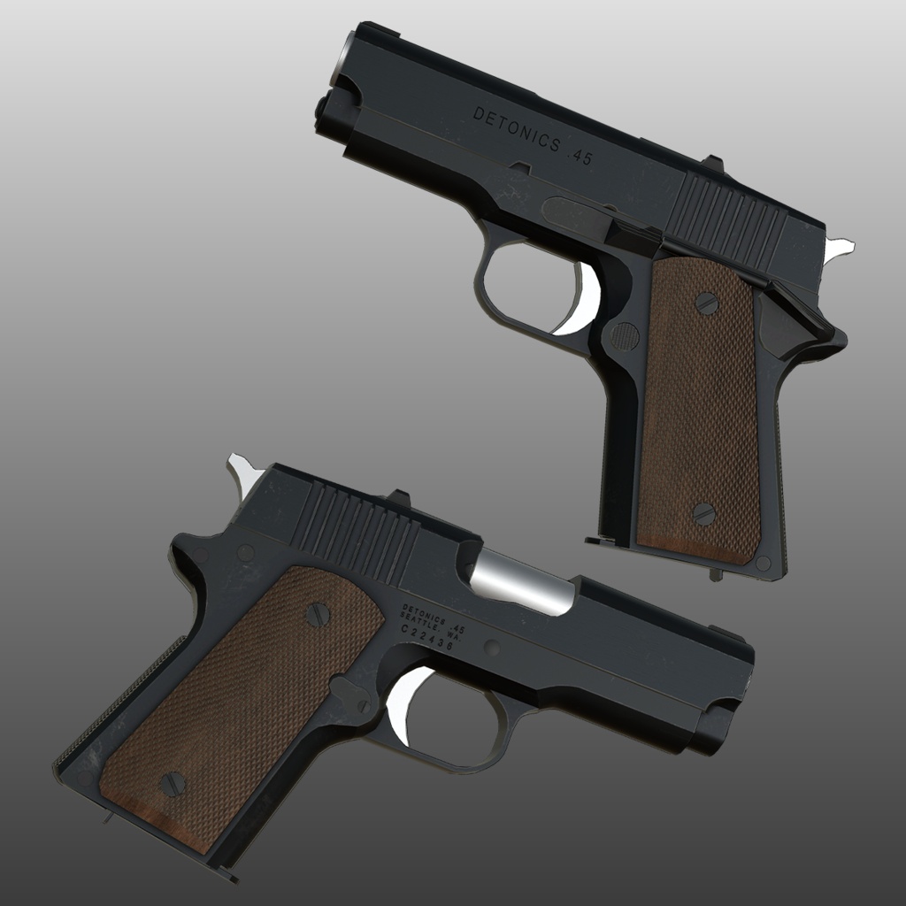 【VRCHAT想定】DETONICS COMBAT MASTER ピストル