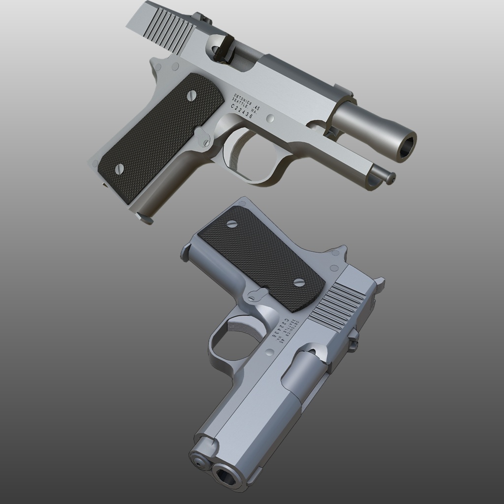 【VRCHAT想定】DETONICS COMBAT MASTER ピストル