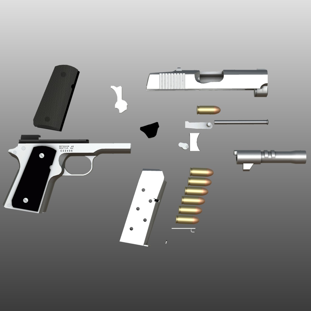 【VRCHAT想定】DETONICS COMBAT MASTER ピストル