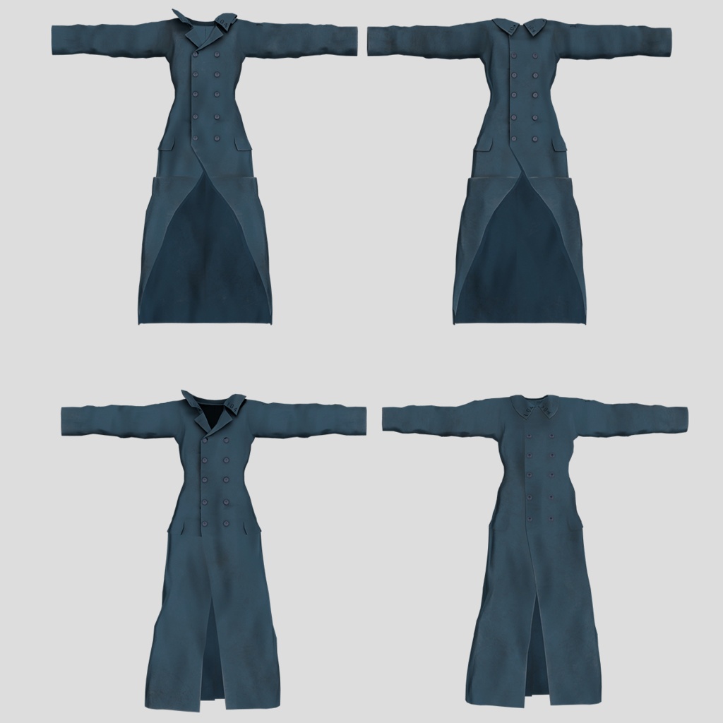 【VRCHAT想定】ホライズンブルー 戦闘服セット