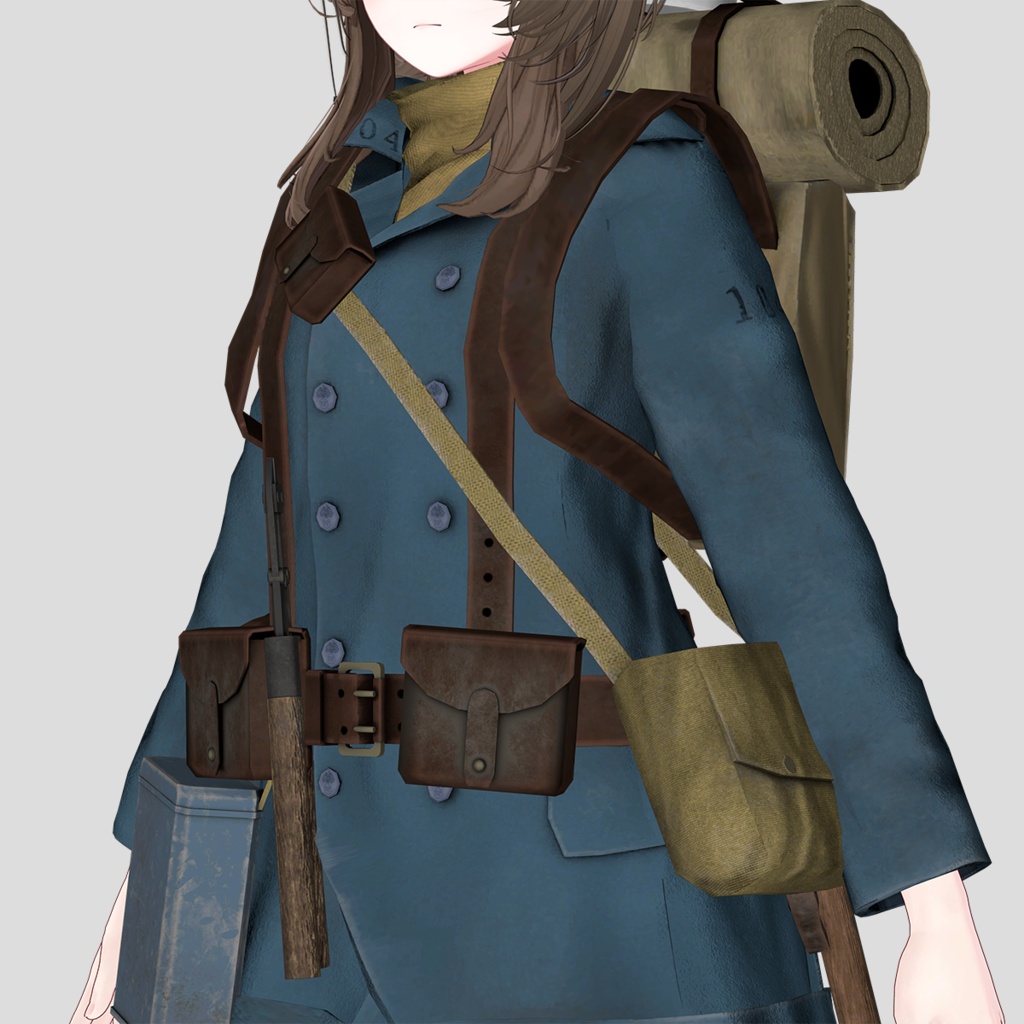 【VRCHAT想定】ホライズンブルー 戦闘服セット