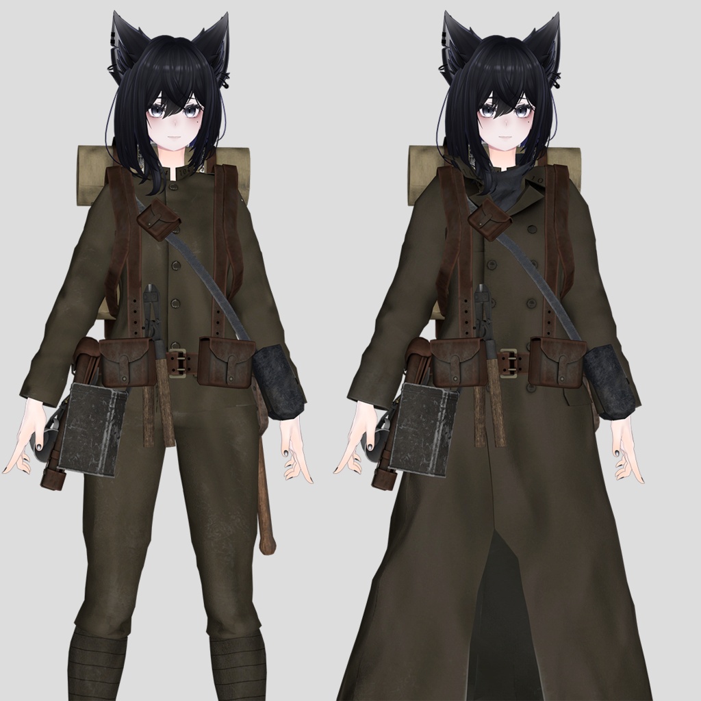 【VRCHAT想定】ホライズンブルー 戦闘服セット