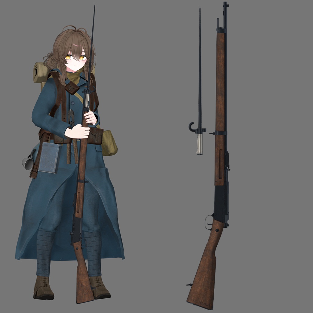 【VRChat想定】lebel modèle 1886 ライフル