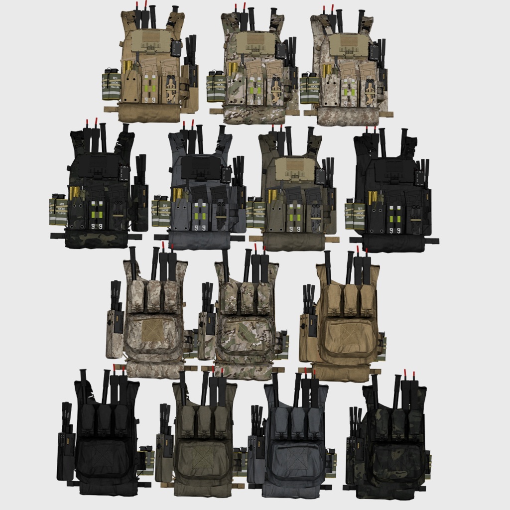 【VRCHAT想定】FCPC V5 DAset プレートキャリア
