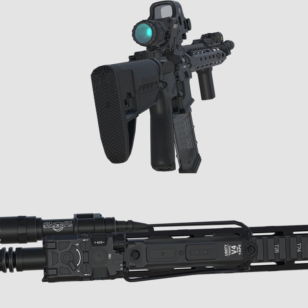 【VRChat想定】BCM 14.5 custom ライフル
