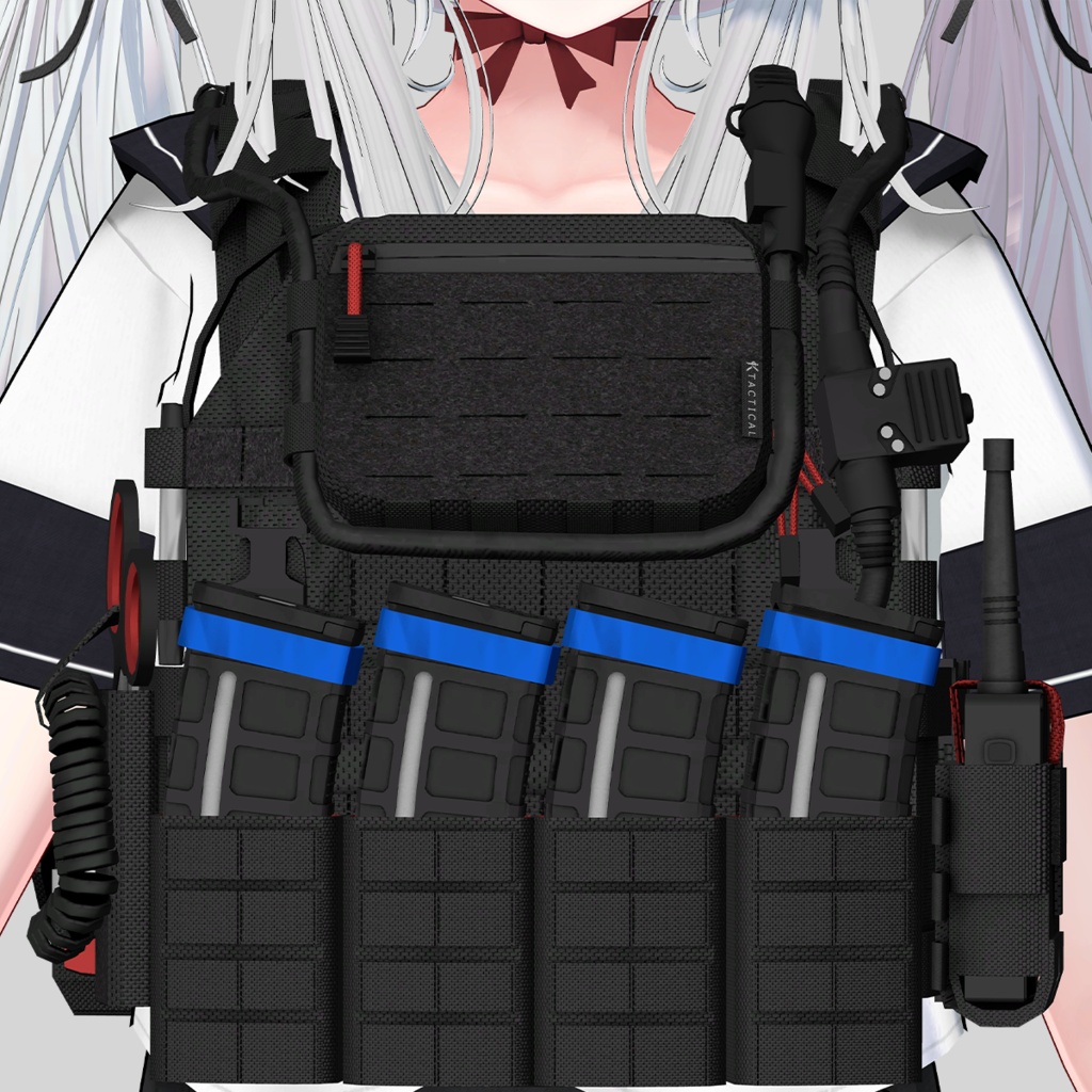 【VRCHAT想定】Ktacticalプレートキャリア