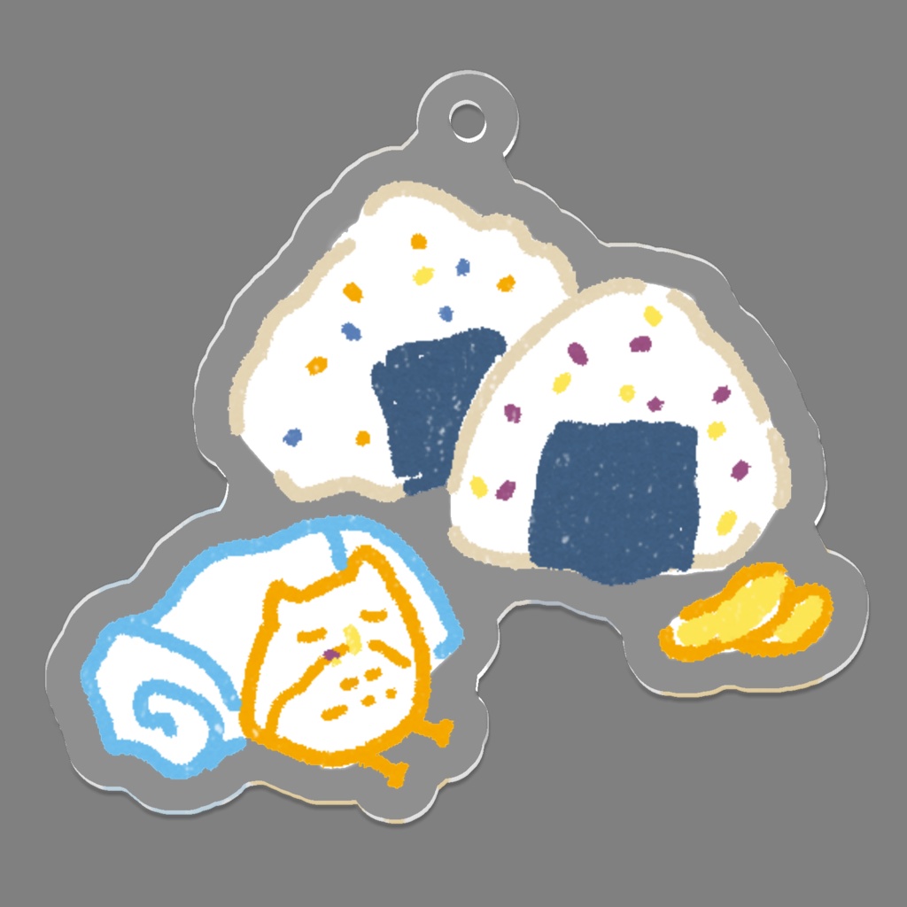 よんふくアクリルキーホルダー(おにぎり)