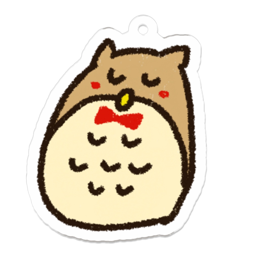 よんふくアクリルキーホルダー（蝶ネクタイ）