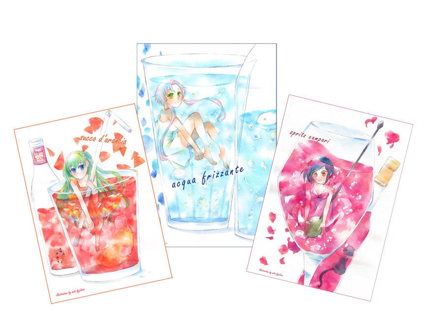 三人娘ポストカード