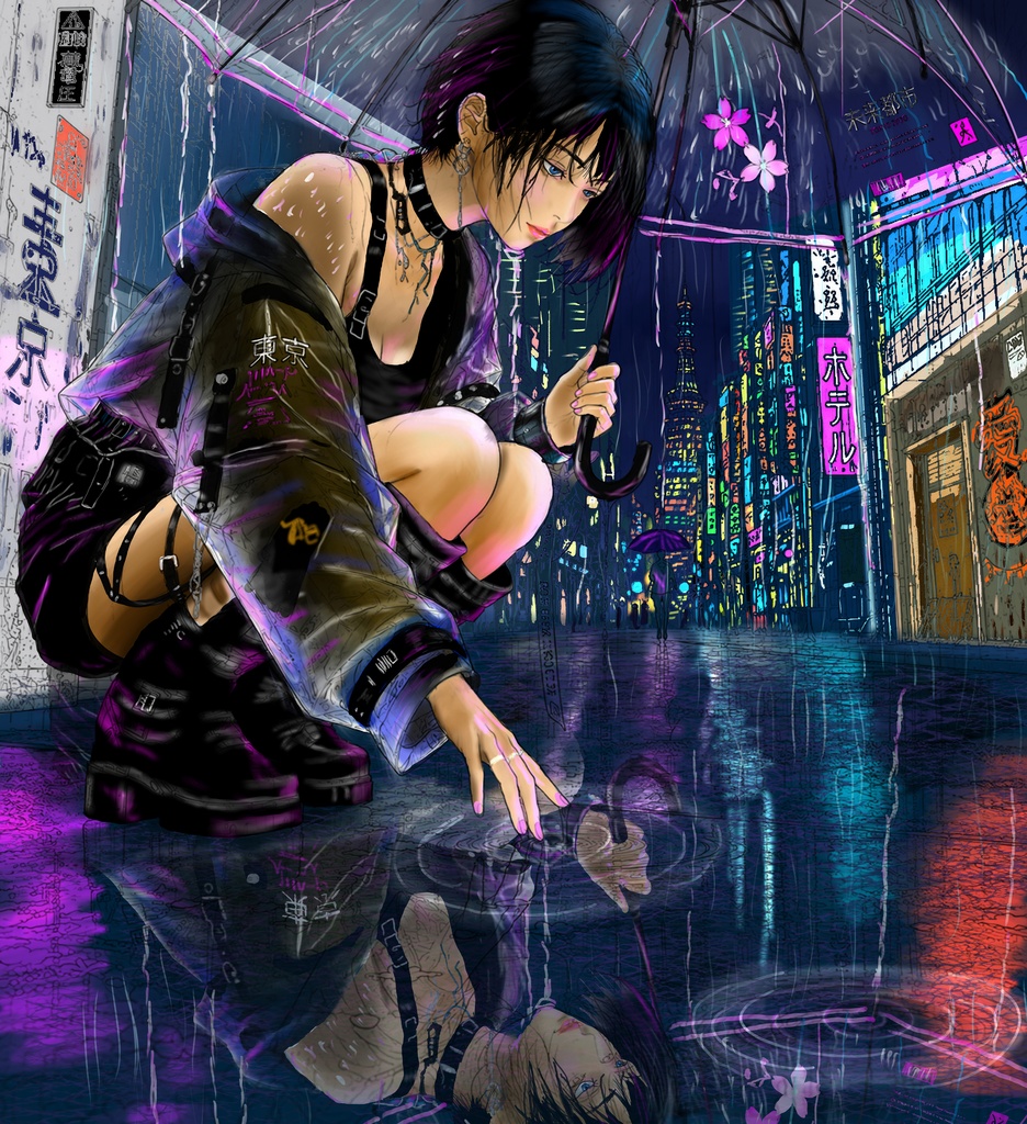 雨の路地裏