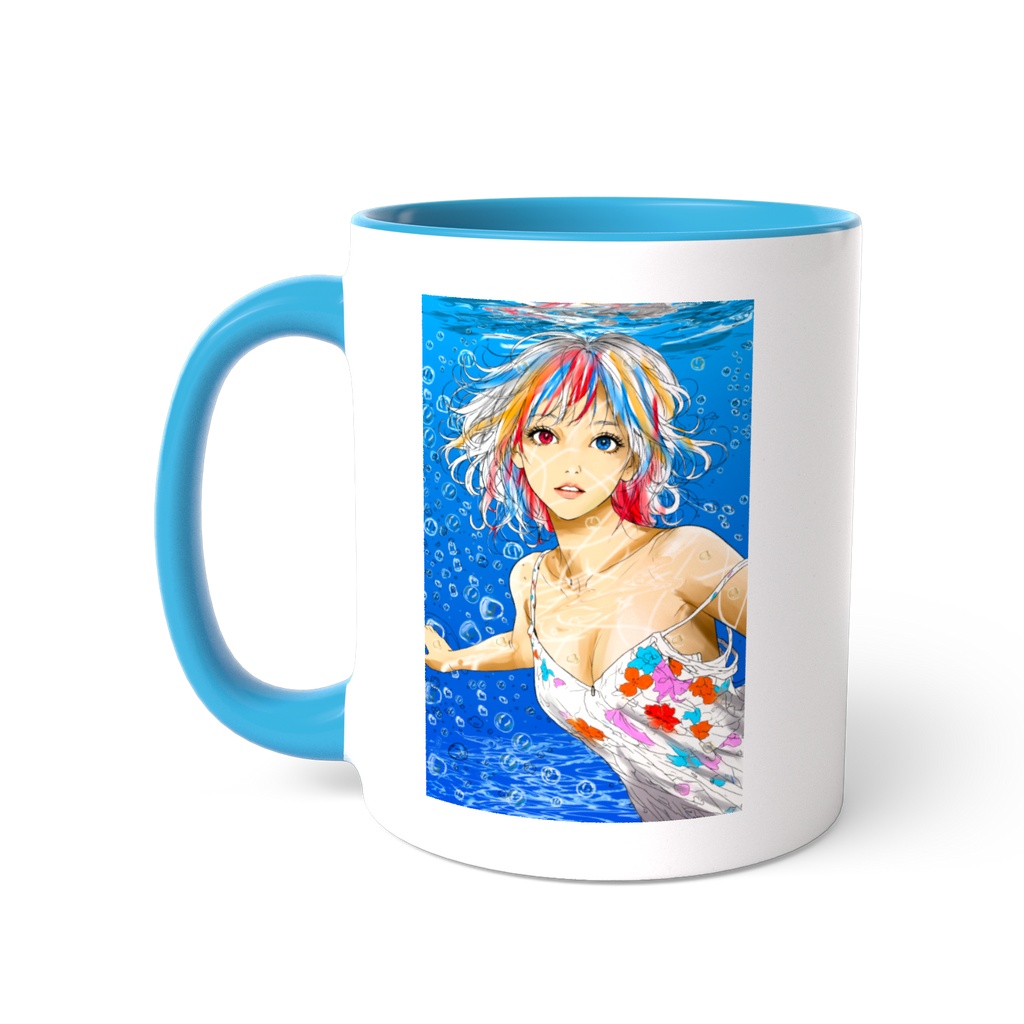 アクアマーメイドマグカップブルー