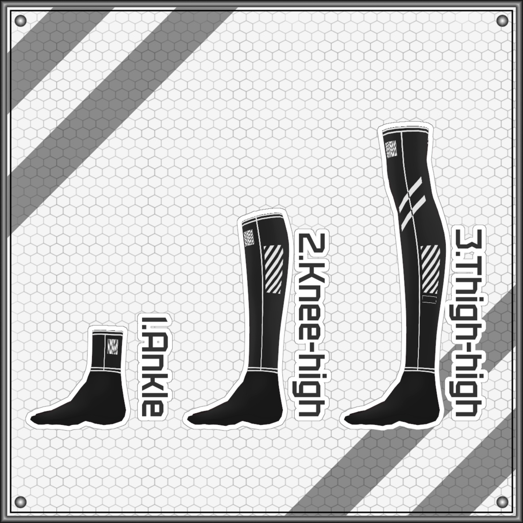 【Free/無料】VMP 切り替え型ソックスセット/Switchable Socks Set Ver1.1【VRoid】