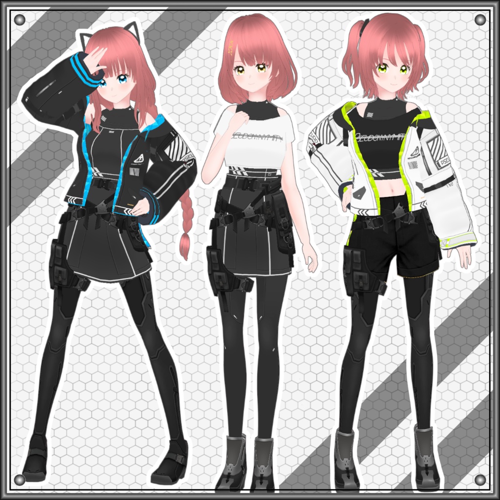 【Free/無料】VMP ベルトワンピース/BeltDress【VRoid】