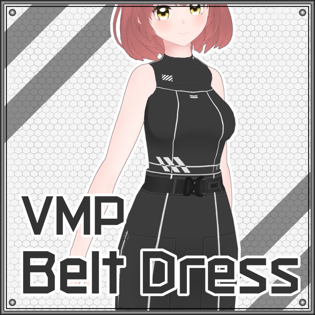 【Free/無料】VMP ベルトワンピース/BeltDress【VRoid】