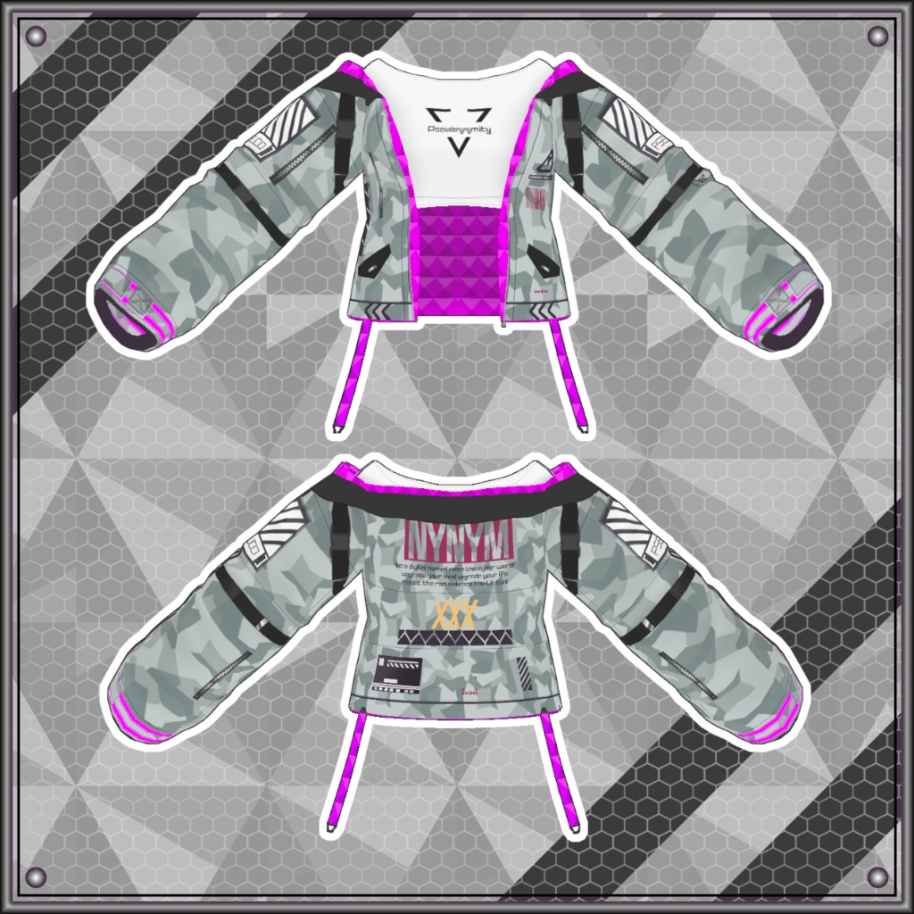 【Free/無料】VMP Jacket:A1 SplinterGray 【VRoid】