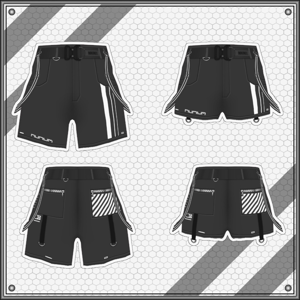 【Free/無料】VMP ショートパンツ/Shorts【VRoid】