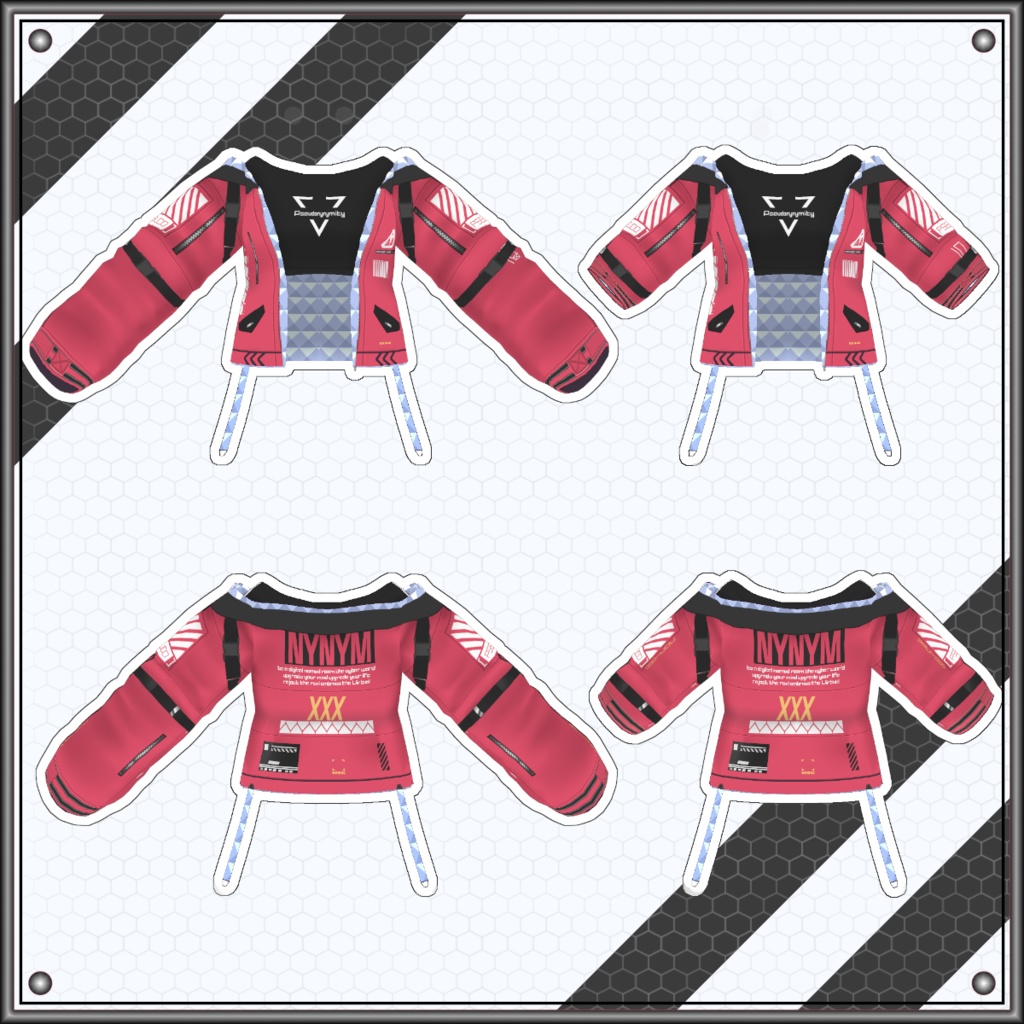 【Free/無料】VMP Jacket:A1 RubyRed 【VRoid】