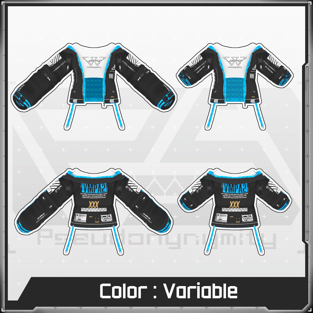【Free/無料】VMP Jacket:A2 Variable Black【VRoid】